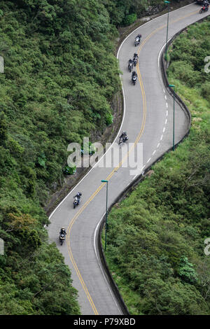 Santa Catarina, Brasil. Speedy motorcycles riding on mountain road with  beautiful landscape Stock Photo - Alamy