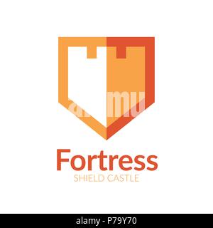 Fortress Shield Logo in Vector format. Ideal for corporate branding Stock Vector