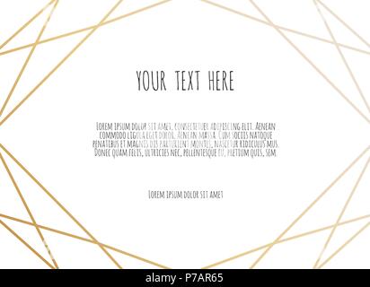 Polygonal frame, Frame border with copy space Stock Vector