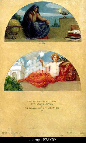 Progress Civilization The Progress of Civilization: Science and Art (mural study, State ...
