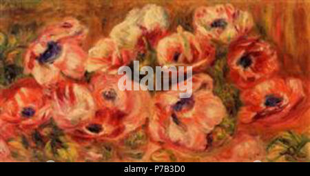 Work by Pierre-Auguste Renoir . before 1919 67 Renoir - anemones.jpg!PinterestLarge Stock Photo