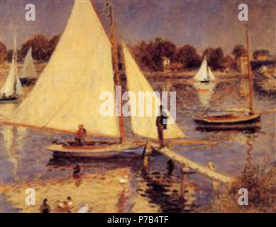 Work by Pierre-Auguste Renoir . before 1919 71 Renoir - sailboats-at-argenteuil-1874.jpg!PinterestLarge Stock Photo