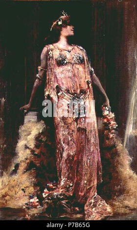 English: Sarah Bernhardt (1844-1923) in the role of Cleopatra . 1893 75 Sarah bernhardt05i Stock Photo