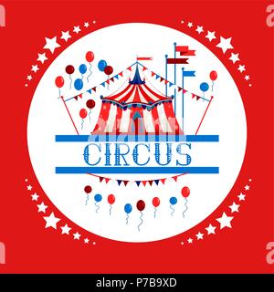 Circus tent logo Stock Vector