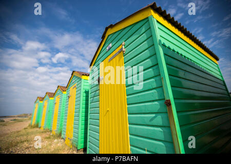 Littlehampton Beach Huts, West Sussex Stock Photo