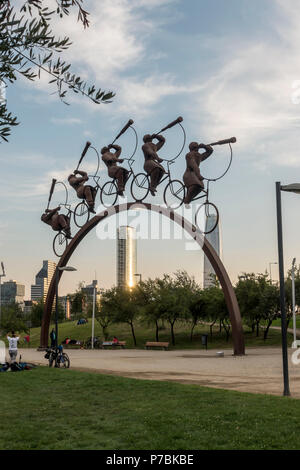 Bicentenario Park, Vitacura, Santiago Stock Photo