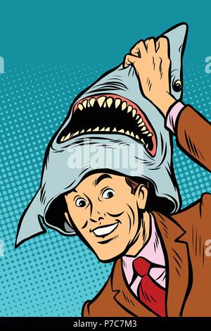 carnival shark costume Stock Vector