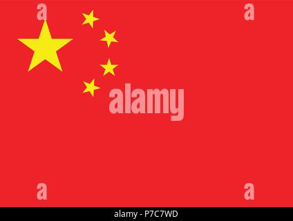 China flag vector illustration Stock Vector