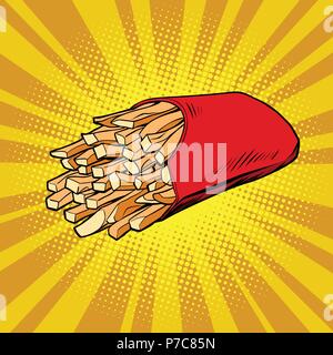French fries serving Stock Vector