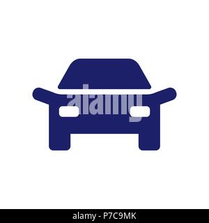 Car logo design vehicle icon silhouette on white background. Vector illustration Stock Vector