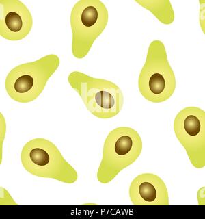 Seamless vector avocado pattern Stock Vector