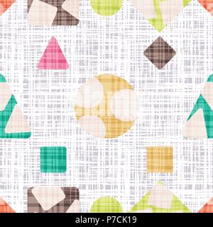 Retro pattern for textile with geometric shapes Stock Vector