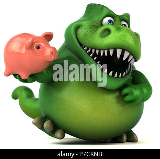 Fun dinosaur - 3D Illustration