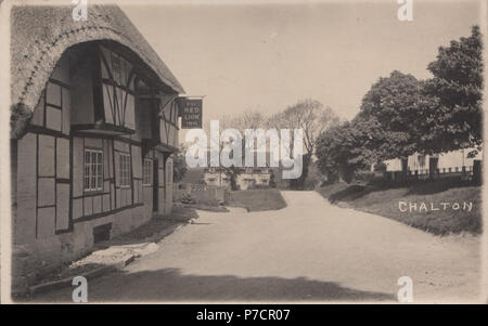 Vintage Real Photograph of Chalton, Hampshire, England, UK Stock Photo