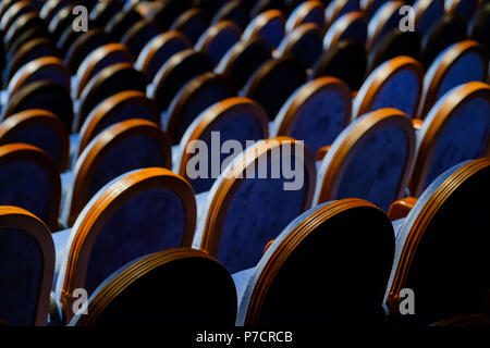 Chairs in the row at the big hall Stock Photo