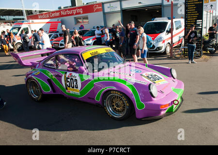 Porsche 911 RSR, Nuerburgring, 24h Classic, motorsports, Eifel, Rhineland-Palatinate, Germany, Europe Stock Photo