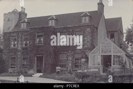 Vintage Real Photograph of Chalton Rectory, Hampshire, England, UK Stock Photo