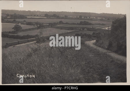 Vintage Real Photograph of Chalton, Hampshire, England, UK Stock Photo