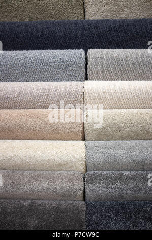 Many floor carpet samples patterntexture closeup Stock Photo