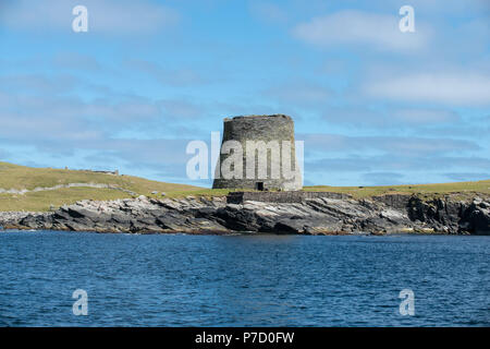 Broch, Mousa, Shetland, UK Stock Photo