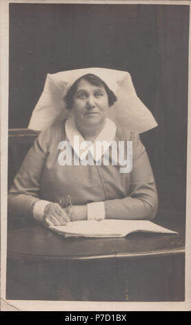 Vintage Photograph of a Lincolnshire Matron Stock Photo