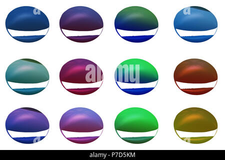 Web Spherical Button. Button for Website or App - Illustration Stock Photo