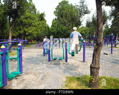 Gymnastics Beijing Outdoor Park Old Man China Temple Of Heaven Gymnastics Beijing Outdoor Park Old Man China Temple Of Heaven