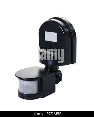 new motion detector on white isolated background Stock Photo