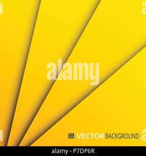 Abstract of yellow paper cut layers background. Illustration vector eps10 Stock Vector