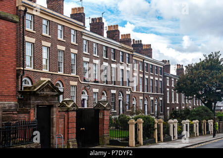 homes in the historic georgian quarter, liverpool, merseyside, england, britain, uk. Stock Photo