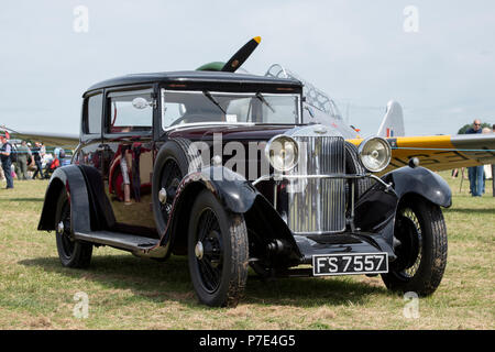 Vintage 1933 Sunbeam car at the flywheel festival. Bicester Heritage centre, Oxfordshire, England Stock Photo