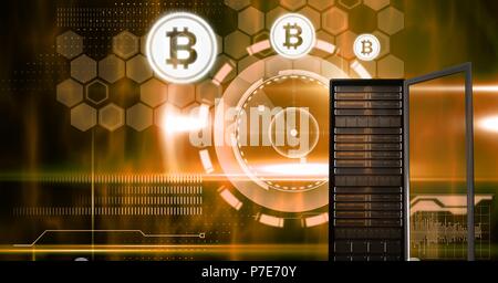 Computer server and bitcoin technology information interface Stock ...