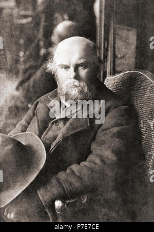 Paul-Marie Verlaine, 1844 –1896.  French poet.  After a contemporary print. Stock Photo
