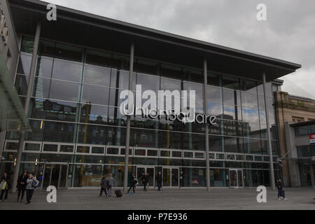 Union Square shopping centre main entrance, Aberdeen, Scotland, UK. Stock Photo