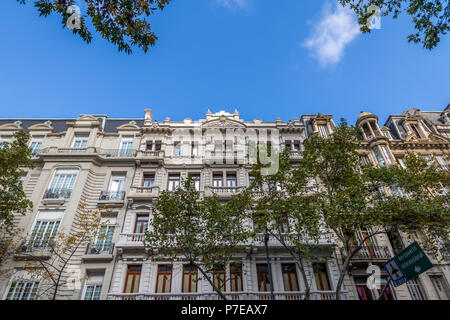 Buildings at Avenida de Mayo - Buenos Aires, Argentina Stock Photo
