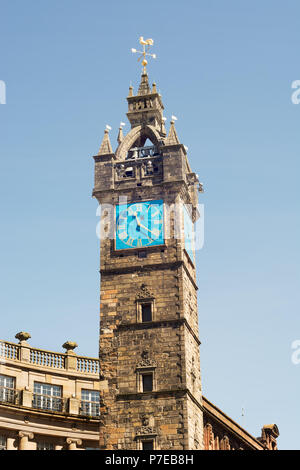 Clock Tower in Merchant City of Glasgow, Scotland, United Kingdom Stock Photo