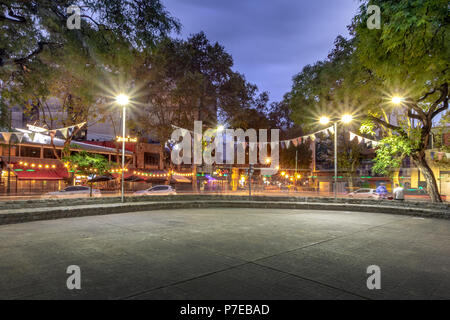 Plaza Serrano in Palermo Soho at night - Buenos Aires, Argentina