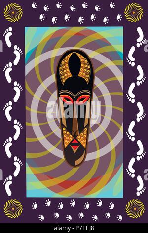 African wooden mask Stock Vector Image & Art - Alamy