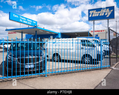 Thrifty car hire store in Footscray, Melbourne VIC Australia. Stock Photo