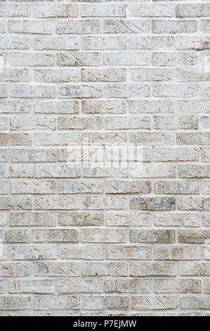 Abstract background of whitewashed brick wall Stock Photo