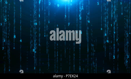 Abstract matrix numbers background. Stock Photo