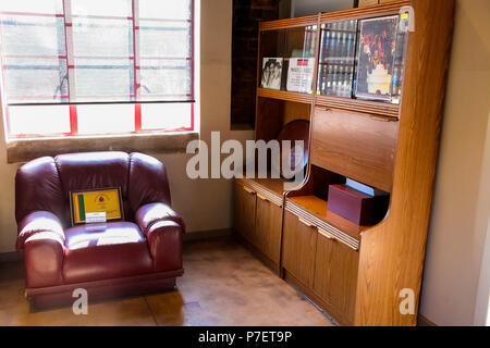 Johannesburg, South Africa, September 11, 2011, Inside Nelson Mandela Home in Soweto South Africa Stock Photo