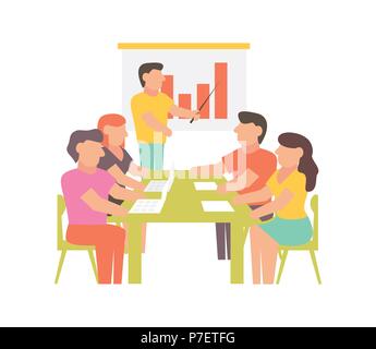 Workshop Illustration for business design and infographic Stock Vector