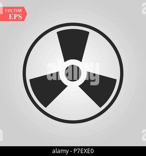 Radioactive. toxic. atom. danger hazard biohazard icon vector eps 10 Stock Vector