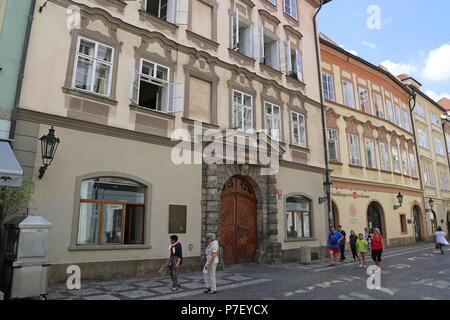Faculty of Arts (Buquoyský Palác) and Karolinum Bookstore, Charles University, Celetná, Staré Město (Old Town) Prague Czechia (Czech Republic) Europe Stock Photo