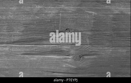 Close-up of an old and faded wood board wall texture background in black and white Stock Photo