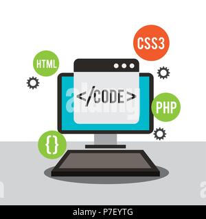 program coding website Stock Vector