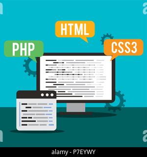 program coding website Stock Vector