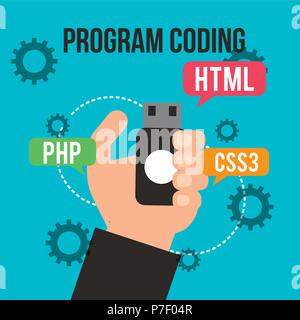 program coding website Stock Vector