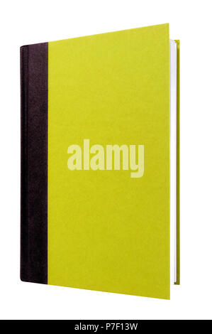 Light green hardcover book front cover upright vertical isolated on white Stock Photo